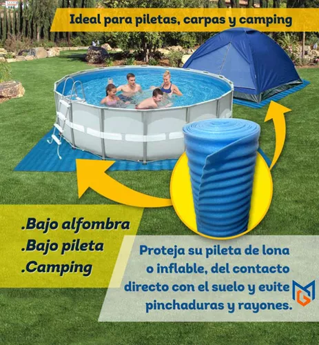 Suelo de camping - LONA DE RAFIA 3,6 X 5,4 m - azul – Camping Sport