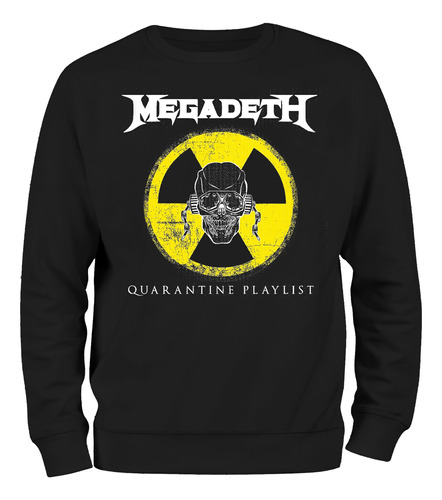 Buzo Megadeth Quarantine Playlist Logo Rock Algodón Premium