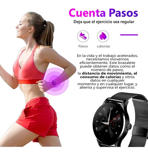 Imagen 5 de 9 de Smartwatch K88h Metálico Bluetooth Deportivo Redes Sociales