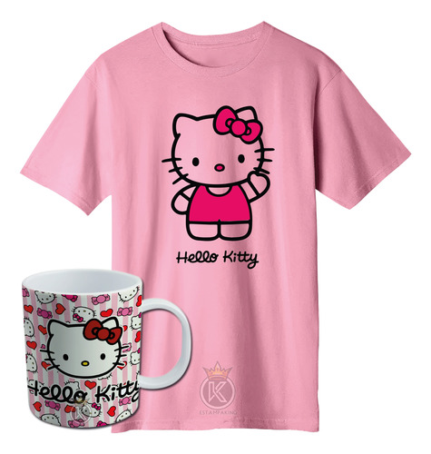 Polera Hello Kitty + Tazon - Sanrio - Estampaking...