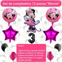 Comprar Set 12 Globos Decoración Cumpleaños Minnie Mouse 