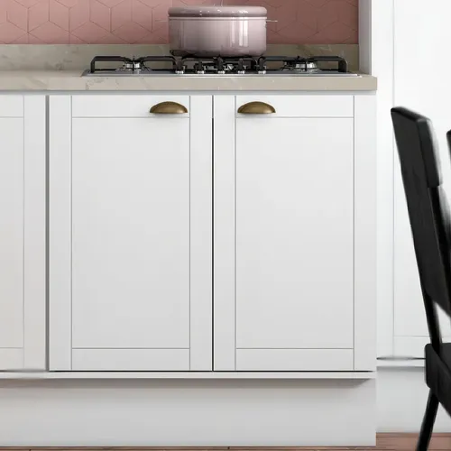 Balcão Cozinha C/ Tampo Bella 2609 C/ 2 Portas 80cm Branco