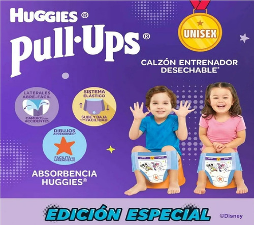 Calzón Entrenador Huggies Pull Ups Extra Grande 60pzs Msi
