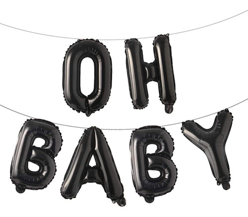 16 Pulgadas Oh Baby Foil Letters Globos Banner Hanging ...