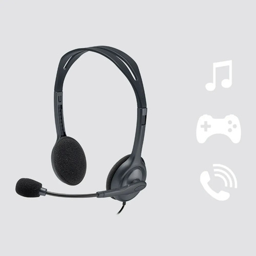 Imagen 4 de 9 de Auricular Vincha Headset Logitech H111 Micrófono Jack 3.5mm
