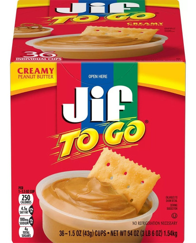 Jif-to-go Creamy Peanut Butter (36 Ct.)