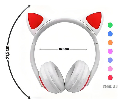 Fone De Ouvido Bluetooth Gatinho Exbom - Rosa Claro