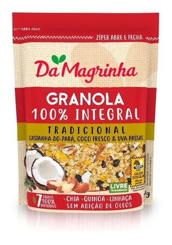 Pack Granola Tradicional 4x250g Doypack Brasil Total 1kg