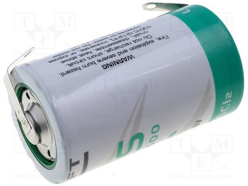 Bateria Saft Ls33600 Ls33600cnr 3,6v Lithium D 2 Terminais