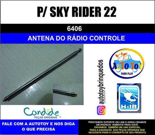 Sky Rider 22  6406 - H-18 - Antena Do Controle  Remoto