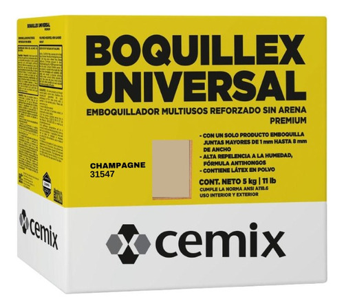 Cemix Boquillex Universal: Emboquillador Multiusos 5 Kg