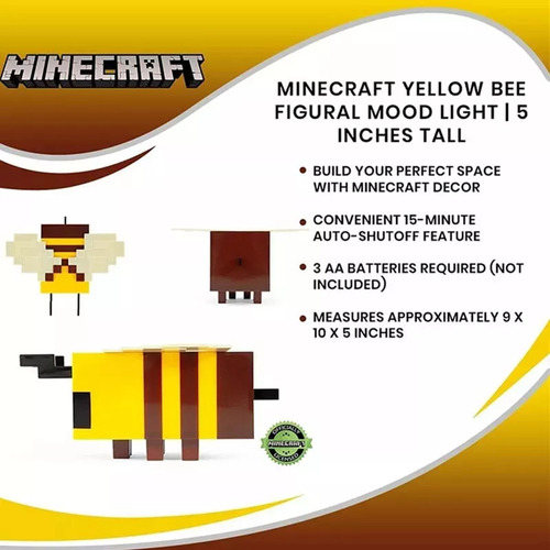 Lámpara De Abeja De Minecraft For Regalo