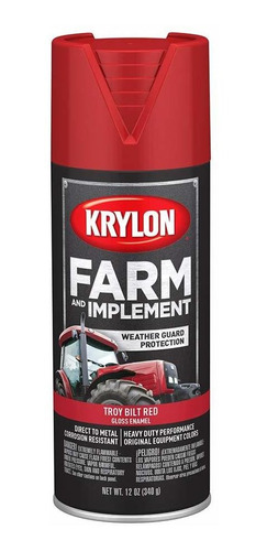 Krylon Farm Implement Paint Aerosol Troy Bilt Rojo