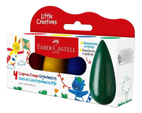 Faber Castell 00121717 Crayones Faber Castell  X 4 Trompos