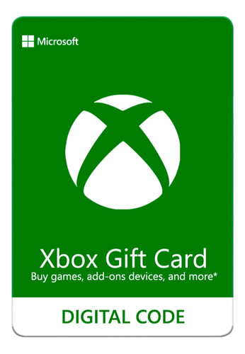 Tarjeta Xbox Código Digital Gift Card 