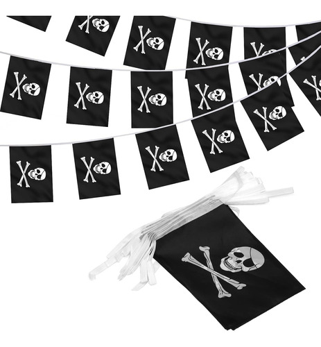 Anley Pirate Flag Jolly Roger String Flag Para Decoraciones