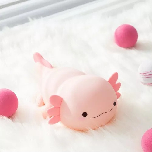 Linda Luz Nocturna Axolotl Para Recámara De Niños Recargable
