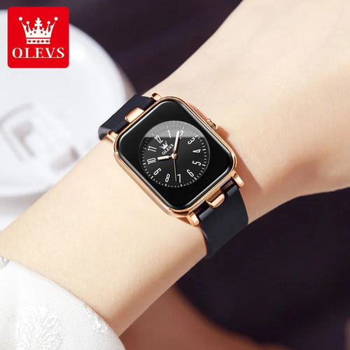 Relojes Olevs Con Esfera Cuadrada Para Mujer 9961