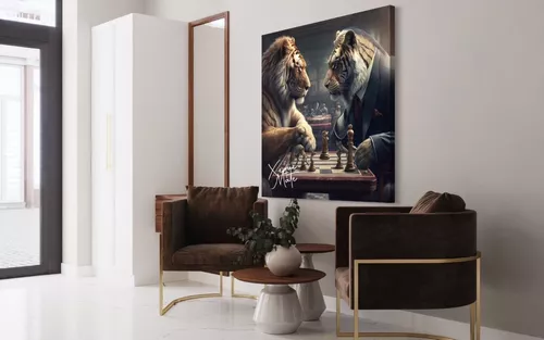 quadro decorativo Xadrez para sala, quartos e escritórios