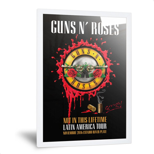 Cuadros Guns N´ Roses Con Marco De Madera Vidrio Lamina Foto