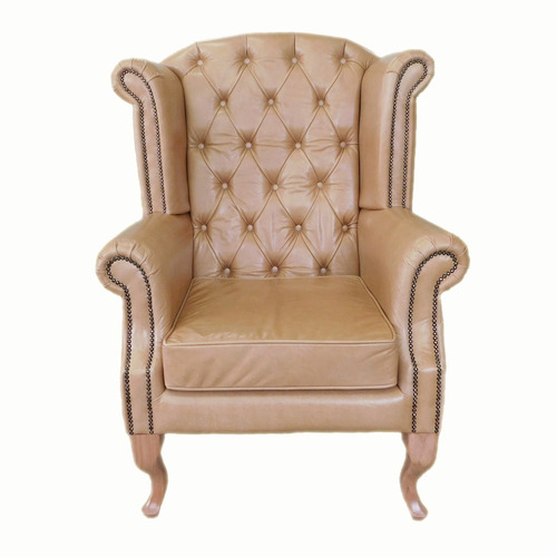 Poltrona Chesterfield Berger Mc3 - Couro Natural Envelhecido