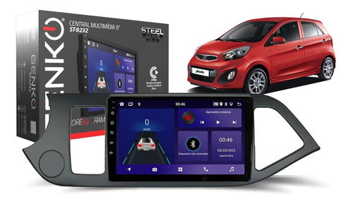 Central Multimidia Som Para Kia Picanto 2012 A 2016 Bt Câm