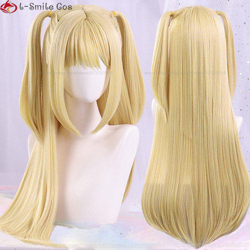 T Death Note Misa Amane Peluca Cosplay Mujer 70cm