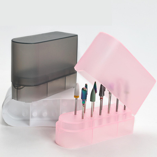 2 Soporte Para Brocas De Uñas, Caja Expositora A Prueba De
