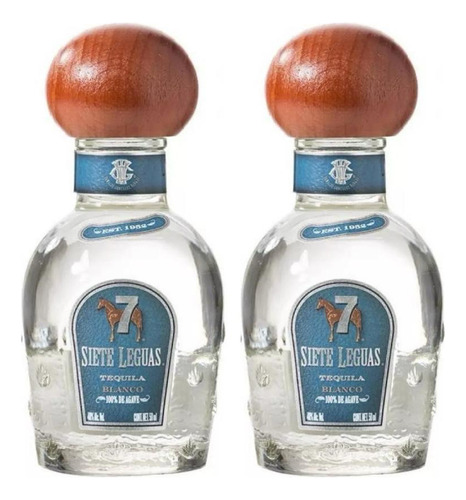 Duo Pack Tequila Siete Leguas Blanco Artesanal 50 Ml