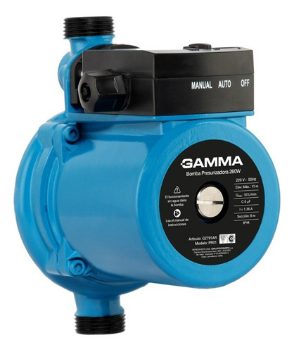 Imagen 2 de 6 de Bomba Presurizadora Agua Termotanque Calefon 260w 50l/min