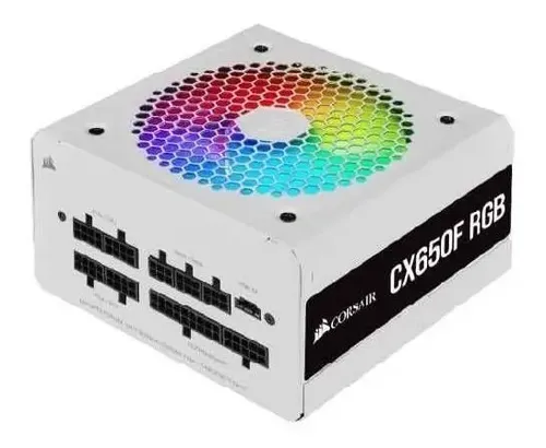 Fonte Corsair Cx650f 650w 80 Plus Bronze Rgb Modular Branco