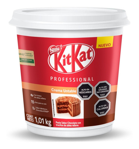 Imagen 1 de 4 de Kit Kat Crema Untable 1,01 Kg