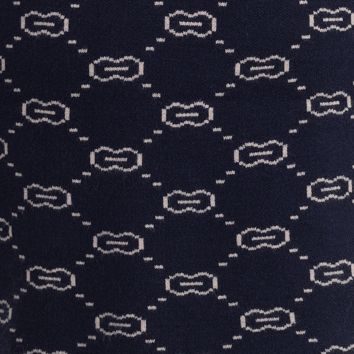 Imagen 9 de 9 de Vestido Mio Mio Corto Tejido Punto Fino Estampado Botón Joya