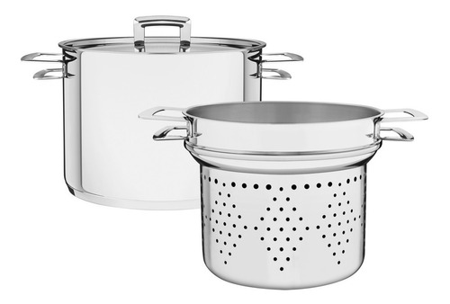 Olla Y Colapasta 24 Cm Juego Bravia Tramontina Acero Inox