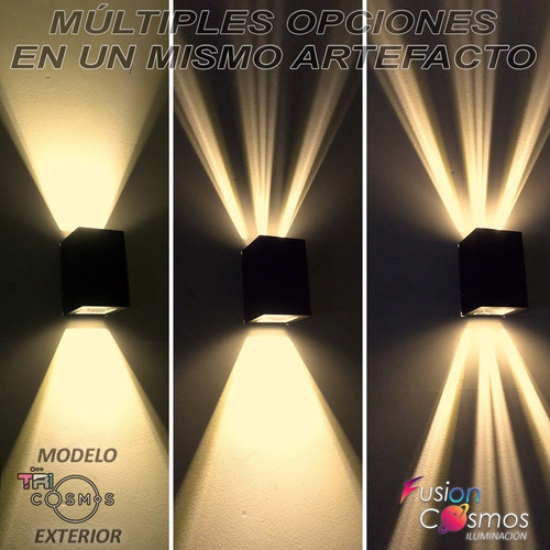 Imagen 9 de 10 de Proyector Luz Pared Efecto Transformable 6 Rayos X - Led 12w