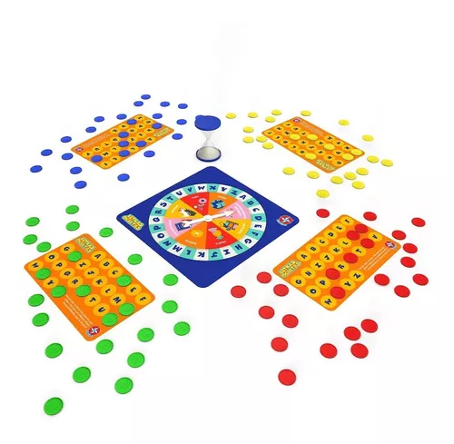 Jogo Infantil Educativo Letras Ocultas Tabuleiro Estrela