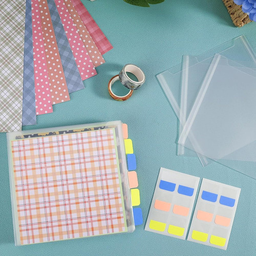 60 Piezas De Almacenamiento De Papel De 15 X 15 Cm, Fundas D
