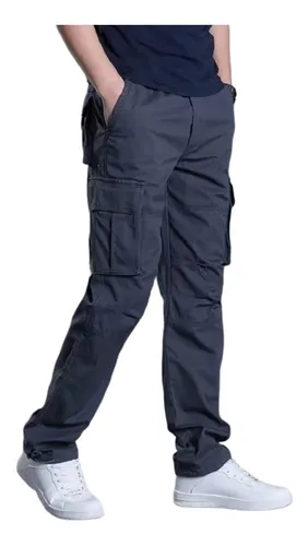 Pantalones De Drill Strech Semipitillo Slim Fit De Hombre