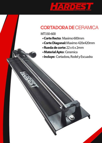 Imagen 4 de 7 de Cortadora De Cerámica Azulejo 600mm Hardest 60cm 12mm