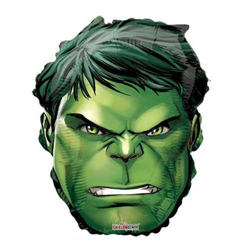 4 Globos Cara Hulk Super Heroe Met Grande 18 Fiesta Avengers