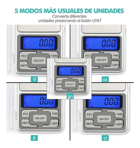 Bascula Gramera Digital De 0.01gr X 500 Gramos Blanco 500 G