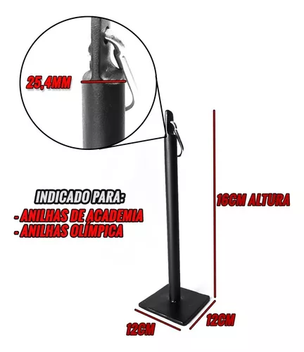 Suporte Para Agachamento Sumô Musculação Barra Fixa Preta