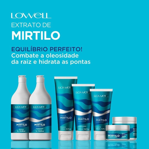 Lowell Shampoo Extrato De Mirtilo 1 Litro