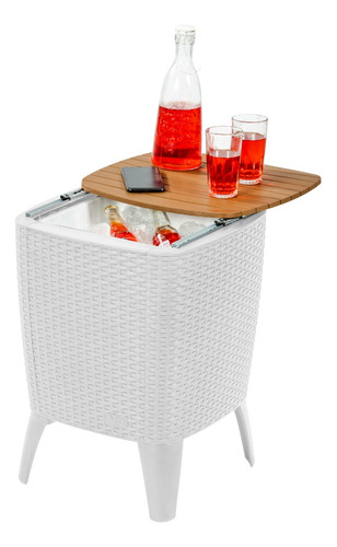 Mesa Hielera Enfriador Cooler Table Jardin Y Exteriores Mq Color Caramelo