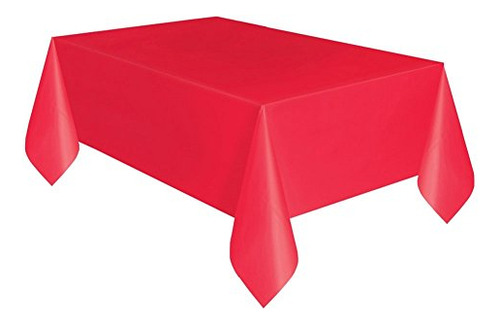 Mantel De Plástico Rojo, 108 X 54