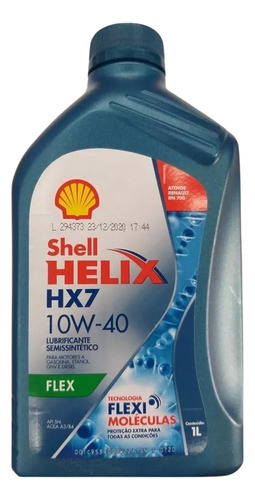 6 Und. Óleo Shell 10w40 Óleo Helix Hx7 1l Semi Sintético