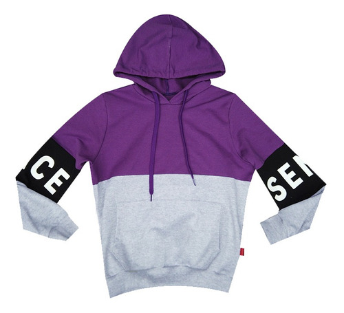 Sudadera Mujer Moda Bloque Morado Diseño Original Cool