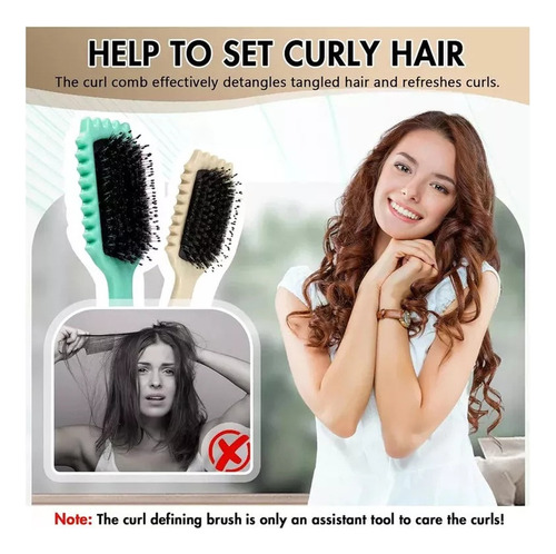 2pcs Escova Desembaraçadora Curl Define Escova De Cabelo