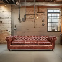 Comprar Sillon Chester Sofa Chesterfield 4 Cuerpos Cuero Vacuno Real