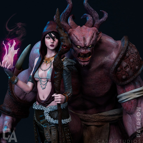 Archivo Stl Impresión 3d - Dragon Age - Morrigan - Ca3d